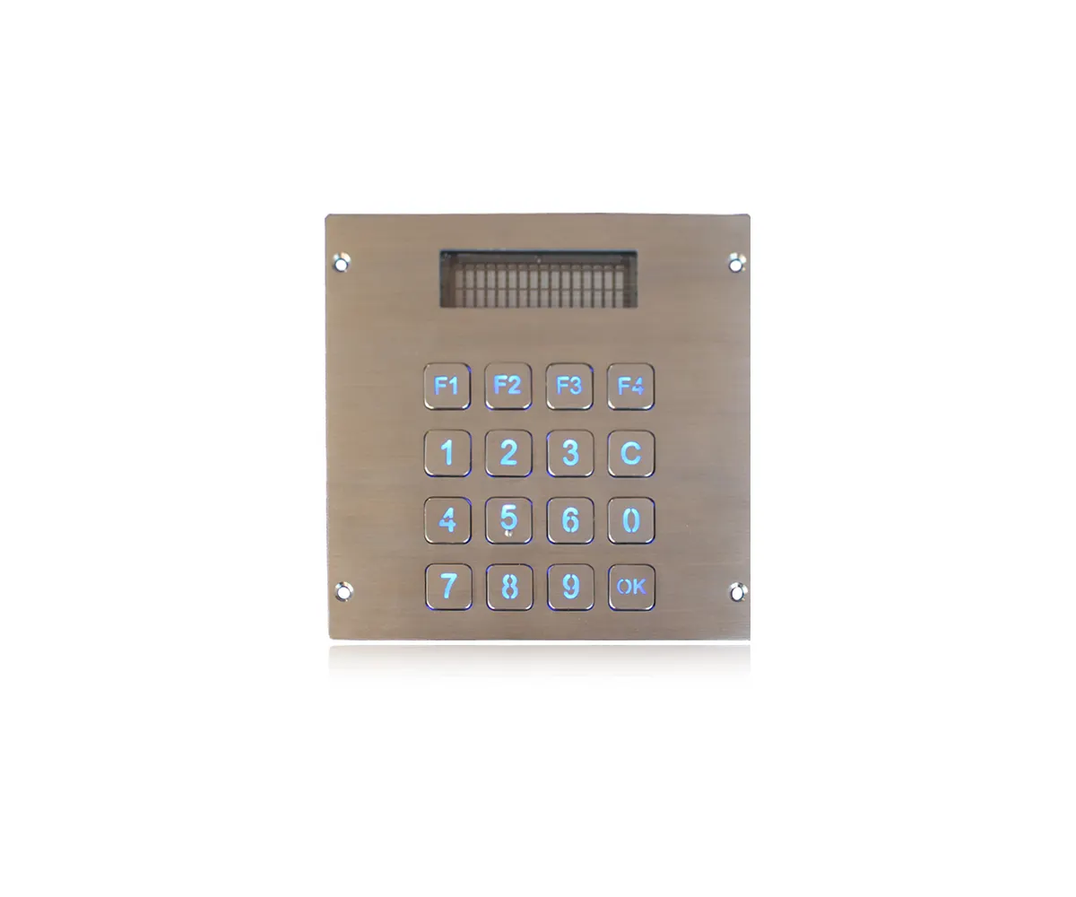 IP65 Keypad Matriks Industri Baja Tahan Karat Tahan Air Vandal Dinamis