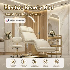 Cama de Tratamiento de Belleza Eléctrica Moderna Turri con 3 Motores y Control Remoto - Cama de Salón Ajustable para Uso Estético - Product Image 2