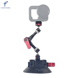 OEM Factory CNC Technology Power Grip Pump Cup Rubber Vacuum Suction Cup Camera Mount With Magic Arm