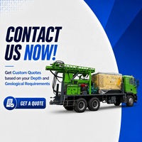 Machine de forage de puits d'eau montée sur camion, entièrement hydraulique, capacité de forage de 350 m, pour forage dans la boue et à l'air, modèle PLE280