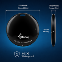 Nouveau traceur GPS Bluetooth double système compatible AirTag Android, dispositif anti-perte avec batterie remplaçable (10-12 mois) pour animaux de compagnie