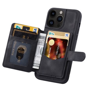 Nueva llegada PU cuero tarjeta de crédito cartera funda de teléfono para <span class=keywords><strong>iPhone</strong></span> 15 14 13 12 11 X XR XS MAX 7 8 <span class=keywords><strong>SE</strong></span> - Product Image 3