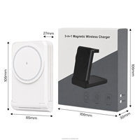 Chargeur sans fil 3-en-1 compatible D35-2, station de charge magnétique pliable 15W pour iPhone, Apple Watch et écouteurs Pro Max