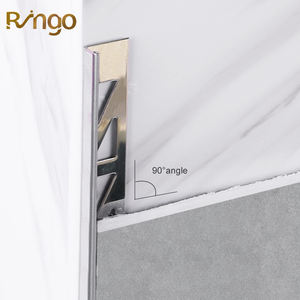 Moderno metallo a forma di L rivestimento per piastrelle ad angolo con profilo angolare decorativo in acciaio inossidabile resistente impermeabile per rivestimento di piastrelle - Product Image 2