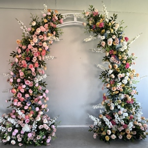 Arche de fleurs artificielles Y-HOA041 pour événements de mariage, décoration, arrangement floral en soie, arche de toile de fond pour mariage, composition florale - Product Image 1