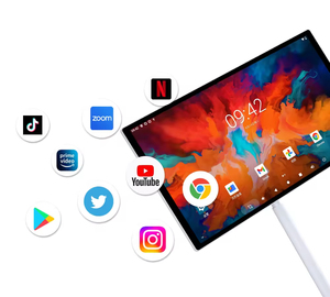 Alta calidad 32 pulgadas de gran tamaño <span class=keywords><strong>Android</strong></span> 12 IPTV Smart TV IPS Pantalla LCD con cámara HD y retroiluminación LED Gabinete blanco - Product Image 2