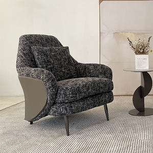 Mobilier de maison au design italien Chaise de style Angie Canapé simple de salon Chaise longue avec pouf - Product Image 1