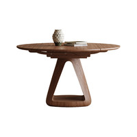 Table à manger télescopique en bois massif, nouvelle table à manger pliante pour usage domestique, adaptée aux hôtels et aux cafés