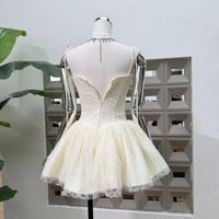 Robe Courte Élégante Sans Bretelles à Fleurs Moelleuses pour Femme, Nouvelle Collection Été 2026, Vente en Gros Usine de Haute Qualité