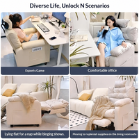 Canapé inclinable pour ordinateur réglable, chaise ergonomique pour joueurs, fauteuil lounge minimaliste en tissu pour chambre à coucher, studio, appartement