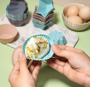 Hot Bán Đầy Màu Sắc Đa Hình Dạng Muffin Mousse Silicone Cúpcake Lót Bánh Nướng Công Cụ Cấp Thực Phẩm Bánh Khuôn Mẫu Cho Nhà Bếp Nướng - Product Image 3