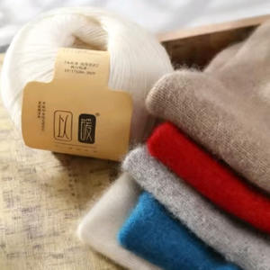 Pulls et écharpes tricotés à la main en fil de cachemire de qualité supérieure directe d'usine, fil chaud en mélange de cachemire et de laine <span class=keywords><strong>angora</strong></span> - Product Image 1