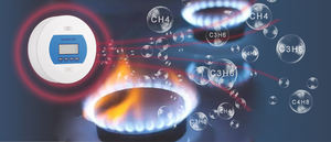 <span class=keywords><strong>Detector</strong></span> De Vazamento De Gás com Display LCD Bateria de Backup Dupla AC/LPG Detecção De Incêndio 230v Gás <span class=keywords><strong>Detector</strong></span> Home Kit com Válvula - Product Image 6