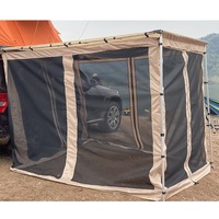 Tente de toit de voiture personnalisée en Oxford 420D imperméable, auvent latéral pour véhicule tout-terrain 4x4 avec pièce annexe en maille pour utilisation en randonnée