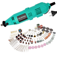 Mini perceuse électrique à vitesse variable 130W, ensemble d'outils rotatifs 161 pièces pour gravure et ponçage DIY, meuleuses droites 110/220V