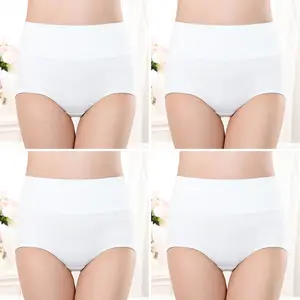 plus size women underwear XL-3XL Plus size old ladies underwear panties mommy print briefs Mid-rise high-waisted briefs for wome