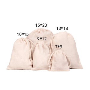 Custom Logo Printed <b>Drawstring</b> Canvas Bag Gift Jewelry Packaging Organic Cotton Canvas <b>Pouch</b> - Product Image 3