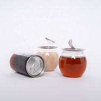 Logo personnalisé de 500ml Bouteille et canettes de soda en plastique PET transparent de qualité alimentaire jetables pour boissons gazeuses et boissons avec couvercle à ouverture facile
