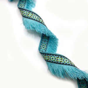 Tùy Chỉnh Bền Đầy Màu Sắc Hai Mặt Jacquard Băng 100% Polypropylene Tua Jacquard Vải - Product Image 2