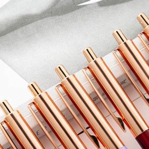 Stylo bille de luxe en métal or rose de haute qualité, personnalisable avec logo, cadeau d'affaires, stylo à bille à clic - Product Image 2