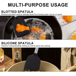 Juego de Utensilios de Cocina de Silicona de Alta Calidad para el Hogar, Espátula Antiadherente, Espátula Ranurada Sólida para el Hogar - Product Image 5