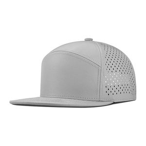 Logo du client 5 panneaux Performance Snapback Casquette de baseball pour hommes femmes Flat Bill Cap Golf Sports - Product Image 2