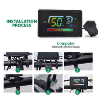 Affichage de vélo électrique H6C-2, étanche, 24V/36V/48V/60V, compteur de vitesse filaire pour vélo de route, écran LCD pour vélo électrique