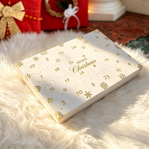 Caja de Calendario de Adviento Navideño Personalizada, 24 Puertas Desprendibles, Caja de Regalo con Papel Dorado para Cuenta Regresiva de Dulces - Product Image 6