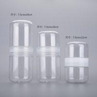 Pot en plastique transparent double face de qualité alimentaire PET, logo personnalisé, design créatif, pour bonbons, noix, légumineuses, aliments, thé, fleurs, hermétique