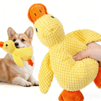 Mainan Anjing Berbunyi, Teman Tidur, Boneka Bebek Kuning, Tahan Lama, Menyenangkan, Mainan Hewan Peliharaan dari Bahan Plush