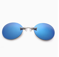Lunettes de soleil pour femmes, lunettes à clipser sur le nez, sans monture, Matrix Morpheus Mini, lunettes vintage sans monture, verres TAC, monture rouge, PC UV400