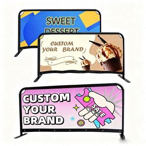 Barrera de Exhibición para Tiendas, Banner Personalizado para Cafeterías, Stand Publicitario para Ferias Comerciales con Bolsa - Product Image 1