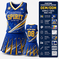 Uniforme de cheerleading personnalisé pour équipes scolaires, respirant, grande taille, imprimé par sublimation, idéal pour l'été – Vente en gros