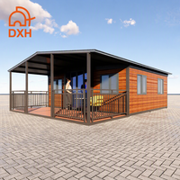Maison conteneur extensible personnalisée préfabriquée 2 chambres à vivre, construction modulaire en acier, panneau sandwich, maison de camping pliable