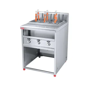 Komersial Baja Tahan Karat Counter Top 6-Basket Gas Mie Boiler/Berdiri Bebas Pasta Cooker /Desktop Mie Cooker