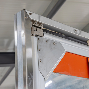 Porte battante transparente en PVC sur mesure, résistante aux chocs, étanche, avec amortissement, pour entrepôt frigorifique et transformation alimentaire, ignifuge 2h - Product Image 3