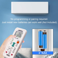 Control Remoto para Aire Acondicionado Blanco de Suministro Directo de Fábrica para Hommer, Kelon y Airkool con Pantalla LED de Alta Definición