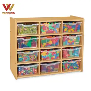 Armário de armazenamento infantil Montessori padrão para crianças, mobília pré-escolar, organizador de decoração de brinquedos, guarda-roupa, armário de armazenamento, prêmio vencedor