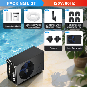 Calentador <span class=keywords><strong>de</strong></span> Agua para Piscina <span class=keywords><strong>de</strong></span> 7K y 30000 BTU para Piscinas Elevadas o Enterradas, Bomba <span class=keywords><strong>de</strong></span> Calor Eléctrica - Product Image 4