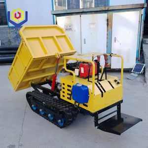 Charge hydraulique 800 kg, chargeurs 10 CV, <span class=keywords><strong>brouette</strong></span> à chenilles motorisée, <span class=keywords><strong>moteur</strong></span> diesel, mini tombereau à chenilles, camion à benne multifonctionnel - Product Image 4