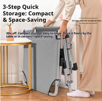 Cama Plegable Portátil de Oficina con Estructura de Hierro, Estilo Moderno, Diseño Mejorado y Más Ancho, Ideal para la Siesta, Plegable en Tres Partes