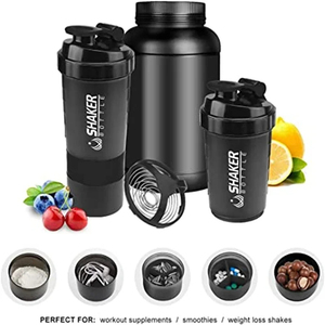 Bình lắc protein thể thao phòng gym 3 ngăn đựng bột, bán trực tiếp từ nhà máy, in logo theo yêu cầu - Product Image 5