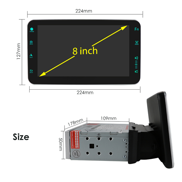 Factory Price 10 Inch Multimedia 1 Single Din Android Car Stereo Audio Retractable Car Radio with Gps Player