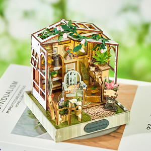 Maisonnette en bois DIY style rétro <span class=keywords><strong>Youman</strong></span> Sweet Food, modèle à assembler fait main, cadeau d'anniversaire, pour les 14 ans et plus au Royaume-Uni - Product Image 1