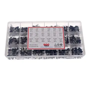 900pcs Transistors 18 Value Bipolar Triode Transistor TO-92 Box Kit A1015-2N5551 DIY LED Kit PNP NPN 3Pin Power Transistors