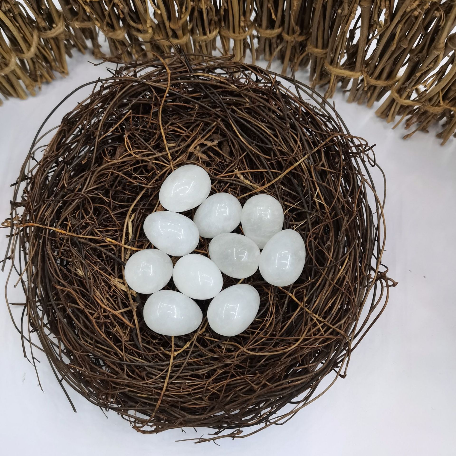 Oeufs de cristal blanc