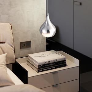 阁楼玻璃吊灯。 北欧后现代设计师艺术样板间。 卧室床头简约吊灯。 - Product Image 3