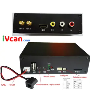 COFDM-905R HD cofdm kablosuz video Alıcı Verici AV 1080 P cofdm modülatör Iletim Alıcı Verici CVBS Şifreleme AES