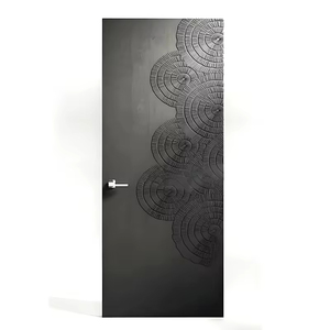 Portes en bois massif de luxe, texture sculptée en 3D, panneaux personnalisables, design minimaliste, panneaux muraux pour salle à manger et salon - Product Image 4