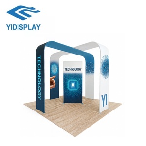 Yidisplay Tùy Chỉnh 20ftx20ft Được Thiết Kế Xách Tay Triển Lãm Thương Mại Hiển Thị Căng Thẳng Vải Modular Triển Lãm Gian Hàng Nhôm Khung Dye - Product Image 1